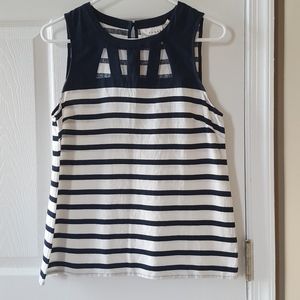 Navy stripe top